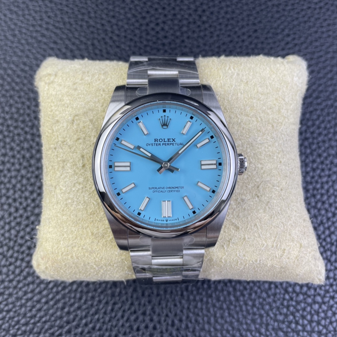 Rolex Men's Oyster Perpetual 41 Turquoise Dial m124300 0006 Men's Watch